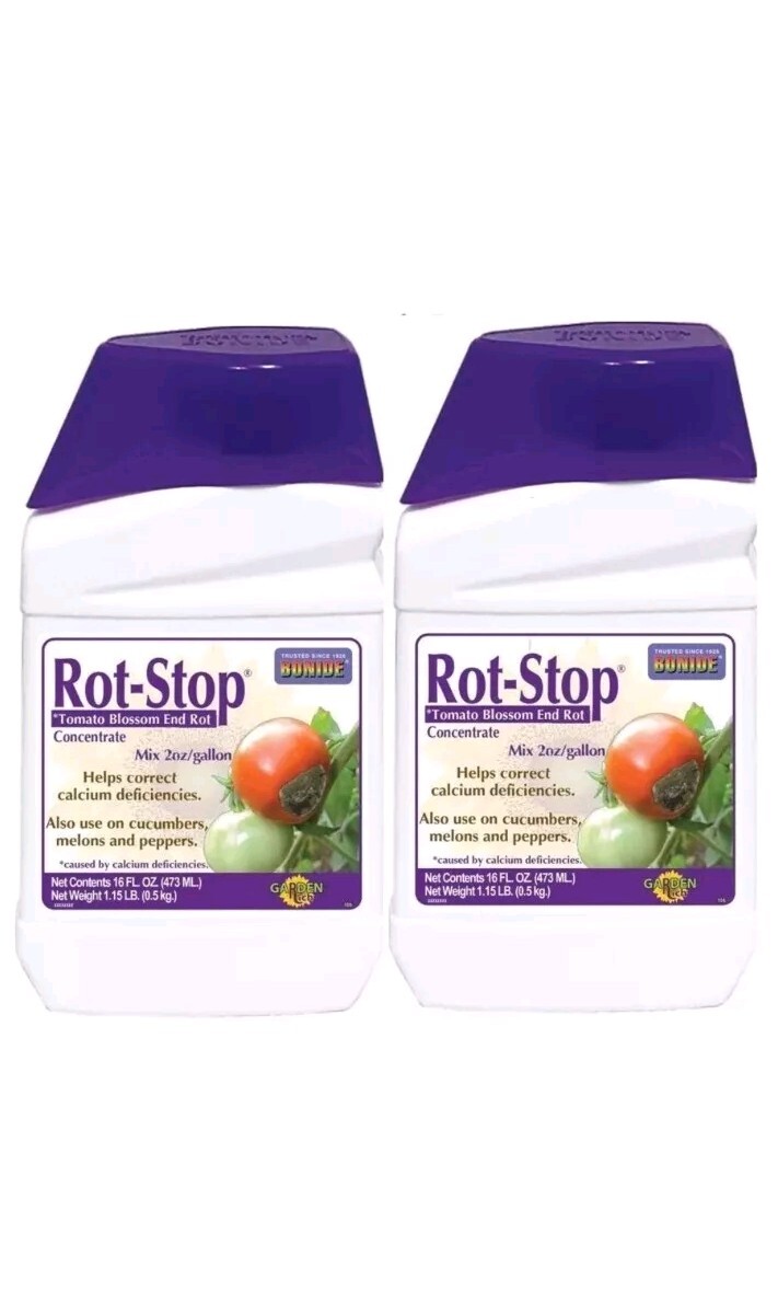 2~Bonide Rot Stop Liquid Concentrate Tomato Blossom End Rot Makes 8 Gallons 16oz