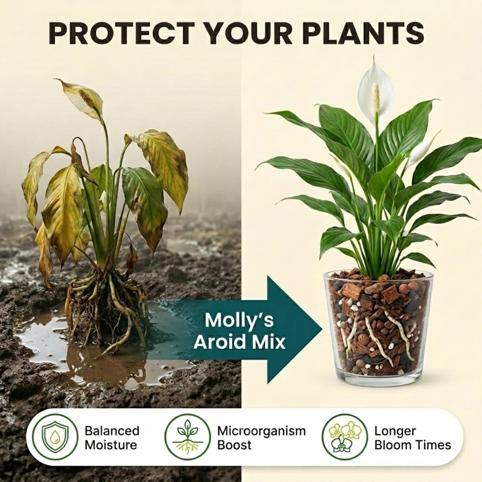 Molly’s Aroid Potting Mix, Chunky Soil-Free for Indoor Plants 10 Dry Quarts |…
