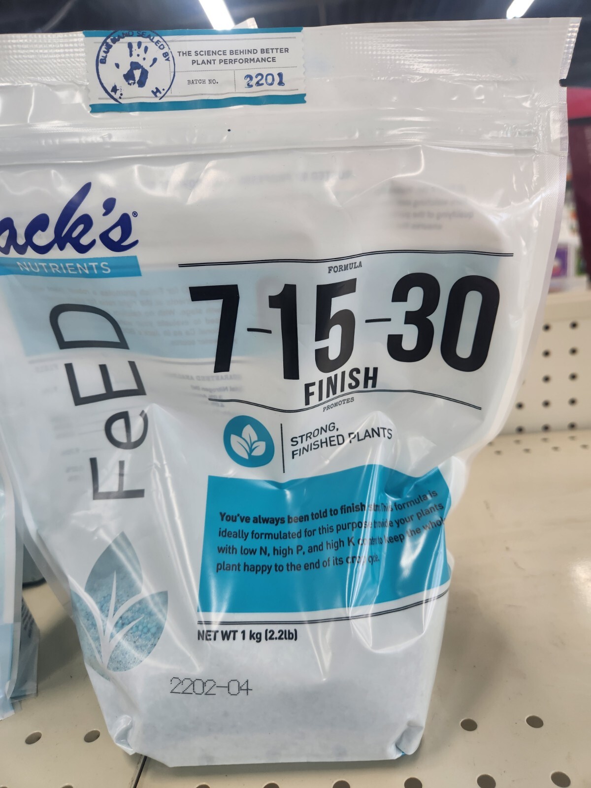Jacks Finish Fertilizer 17-15-30 2.2lb New Free Shipping