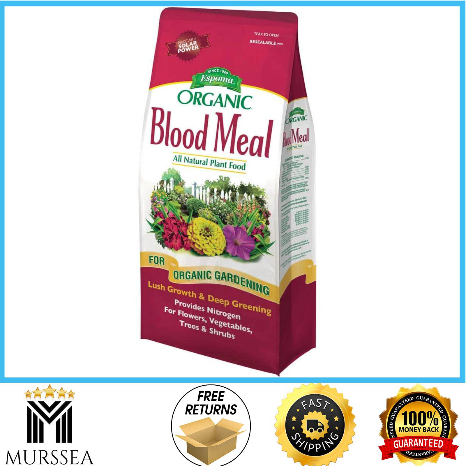3 lbs. Organic All-Purpose Organic Blood Meal 12-0-0 Dry Plant Food
