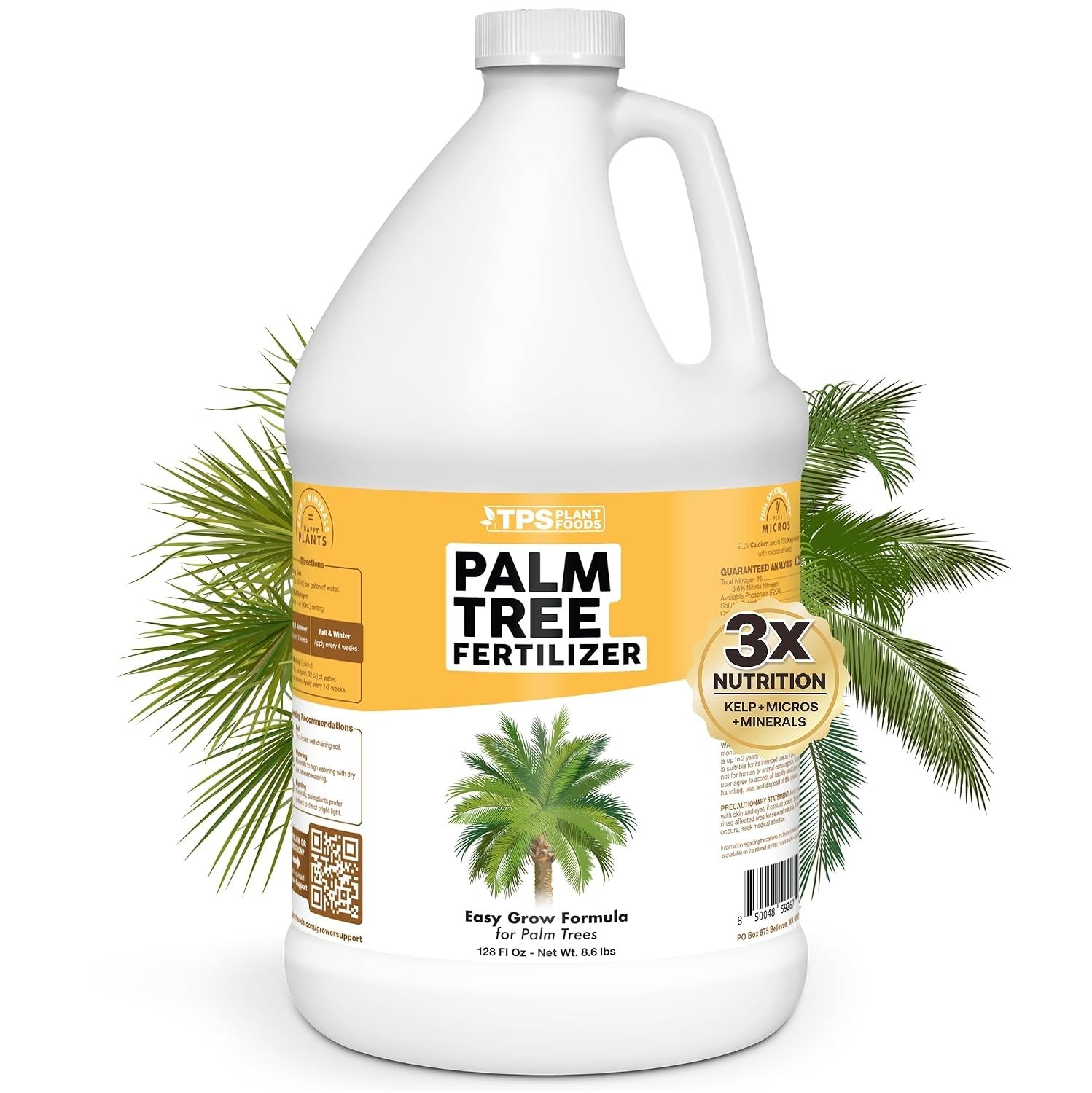 Palm Tree Fertilizer, Liquid Plant Food for Rich Green Fronds, 1 Gallon | Ind…