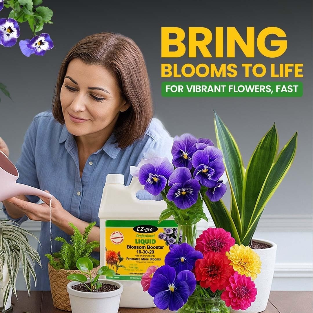 EZ-GRO 10-30-20 Blossom Booster Liquid Fertilizer – 1 QT Plant Food