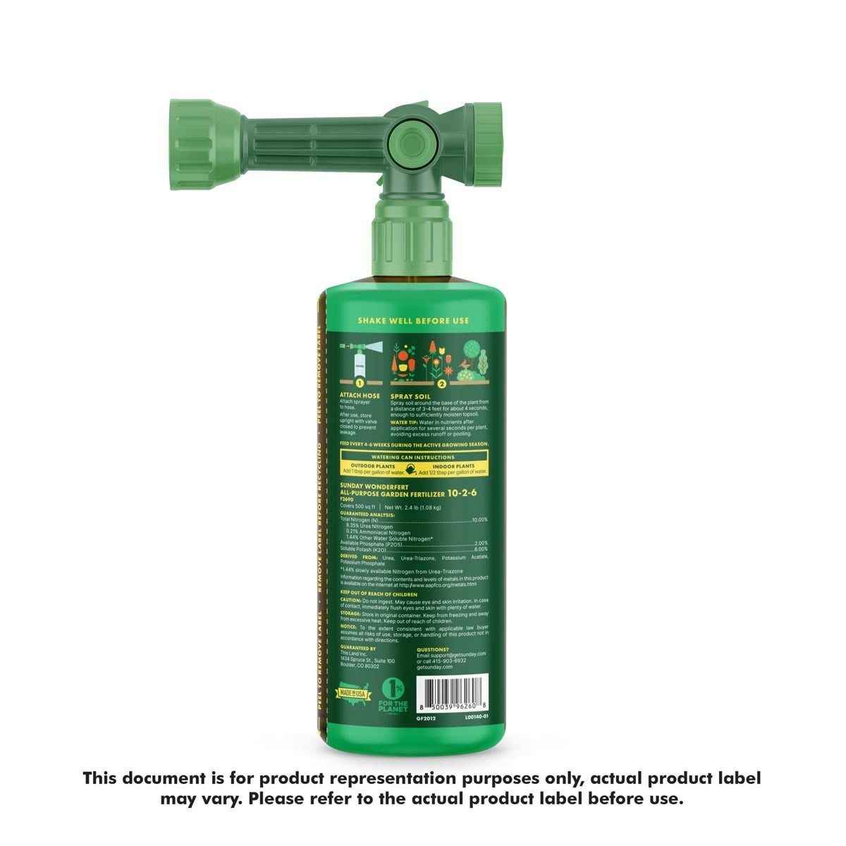 WonderFert All-Purpose Garden Nutrients 32 oz 10-2-6 Covers up to 500 Sq. ft.