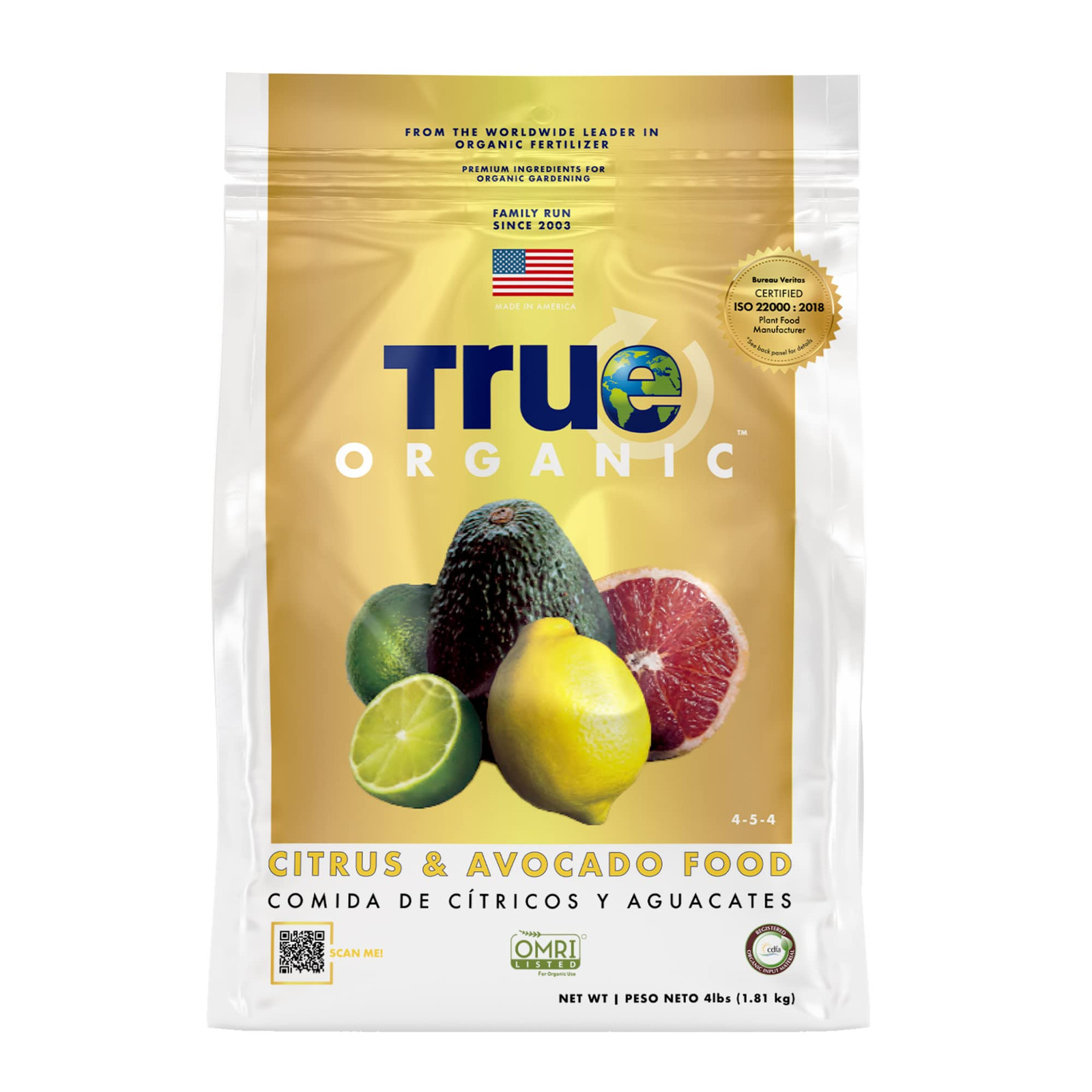 4lb Organic Citrus Avocado Fertilizer Calcium Rich for Lush Foliage and Fruit