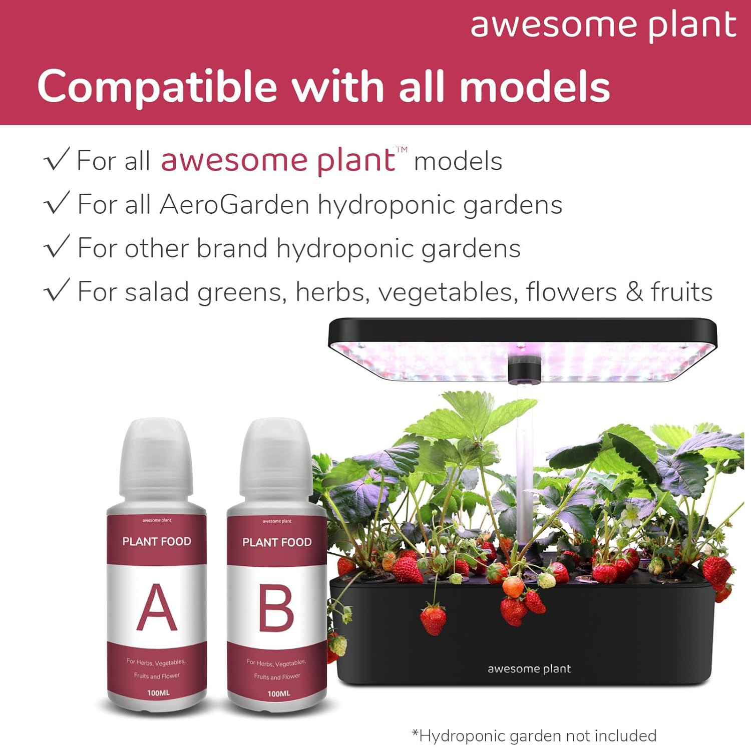 6 Pack 600Ml Hydroponic Plant Food Nutrients for Herbs Veggies & Flowers