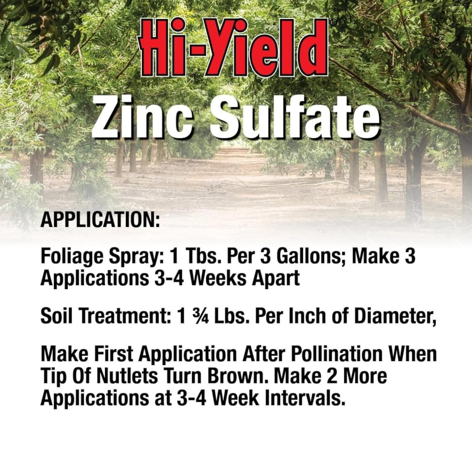 Hi Yield Zinc Sulfate 3.25 lb Garden Fertilizer Soil Treatment