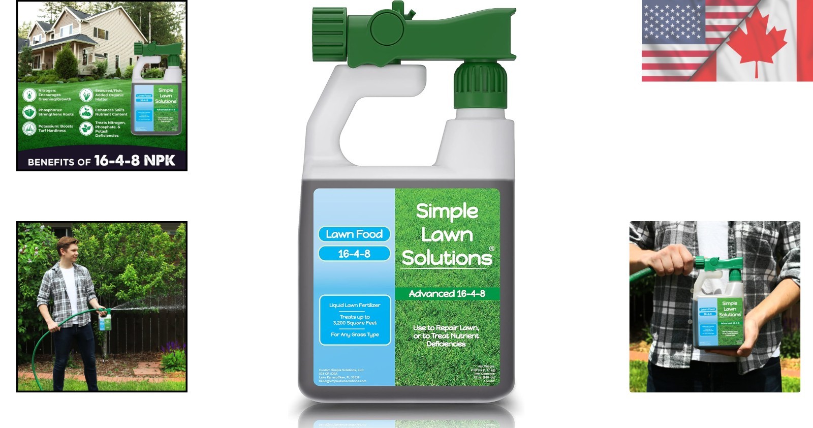 Ultimate Lawn Fertilizer – 16-4-8 NPK Liquid for Vibrant Green Lawns – 32oz