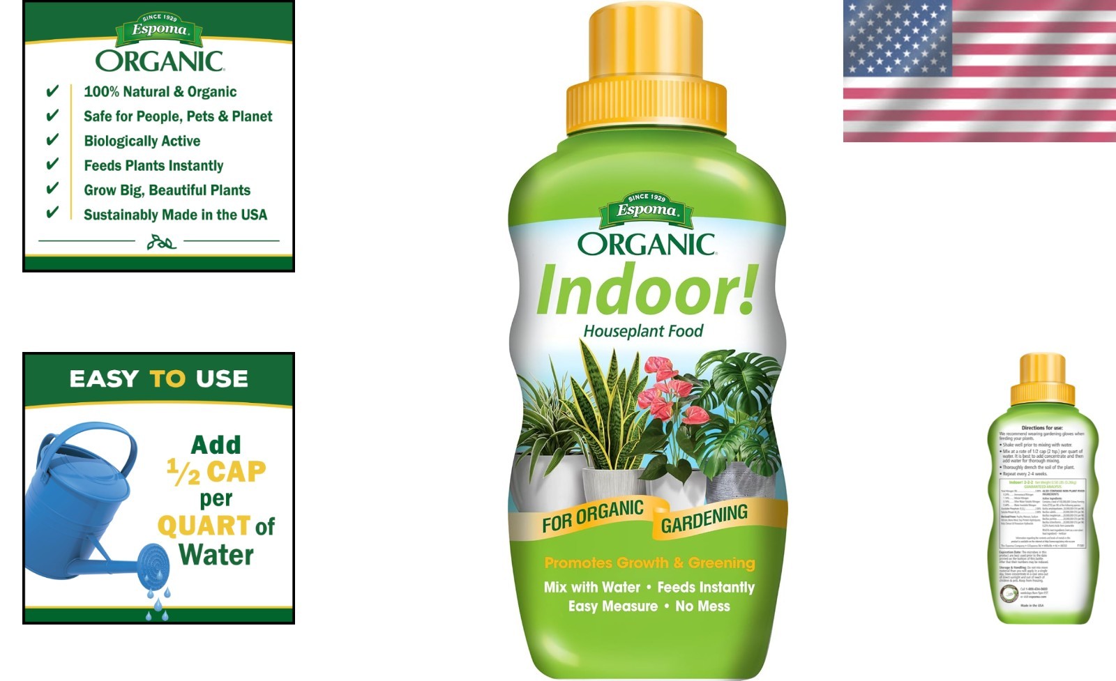 Concentrated 8 oz Organic Fertilizer for Thriving Indoor Plants – Safe for Kids