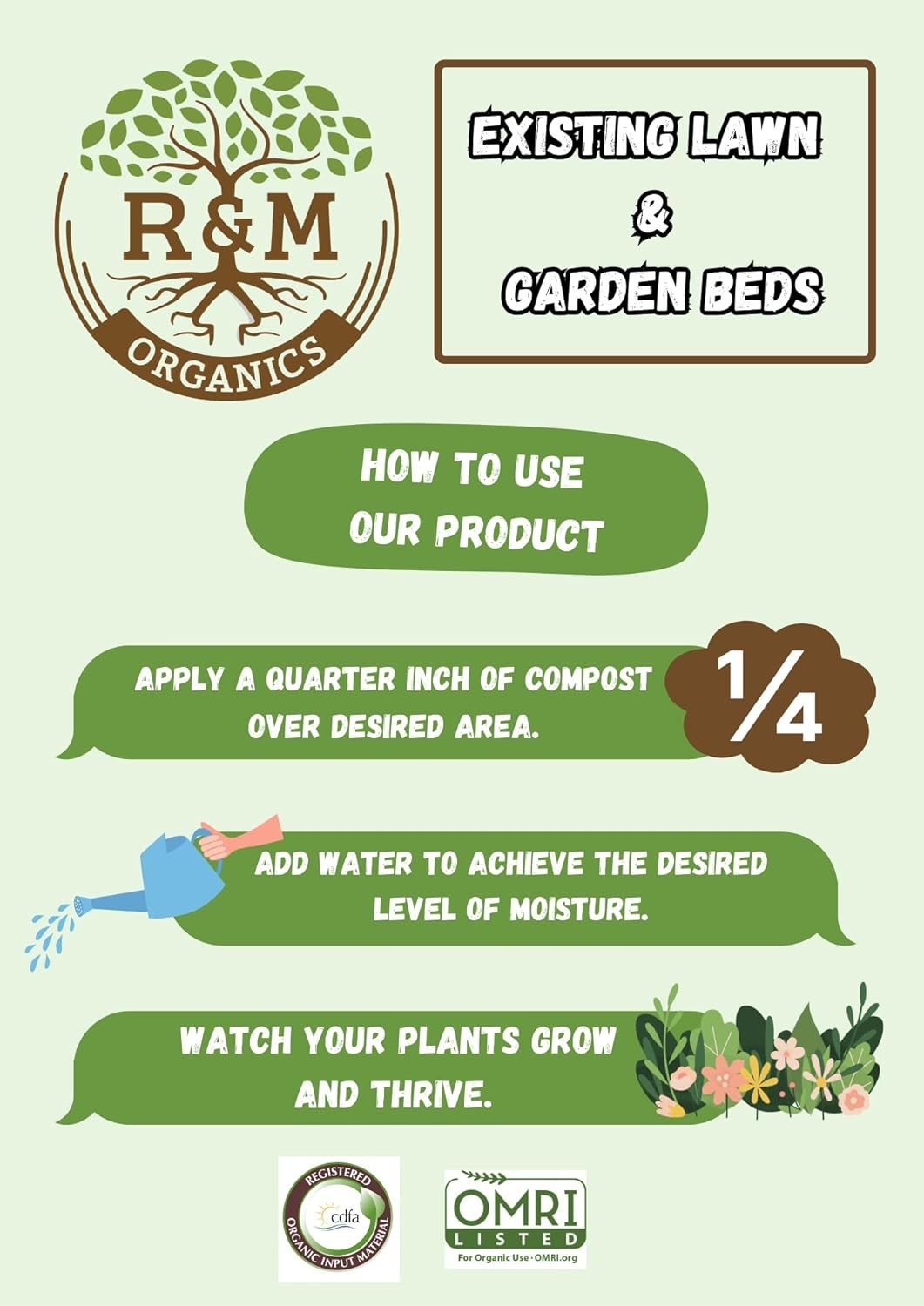 Moisture Retaining Organic Compost – Ideal for Indoor & Outdoor Use – 10 lbs
