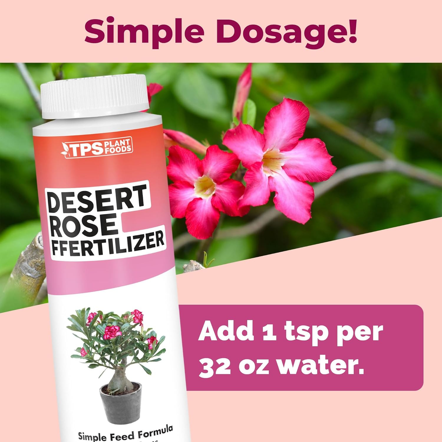 Desert Rose Fertilizer, Complete Liquid Desert Rose Plant Food, 8 Oz (250Ml)