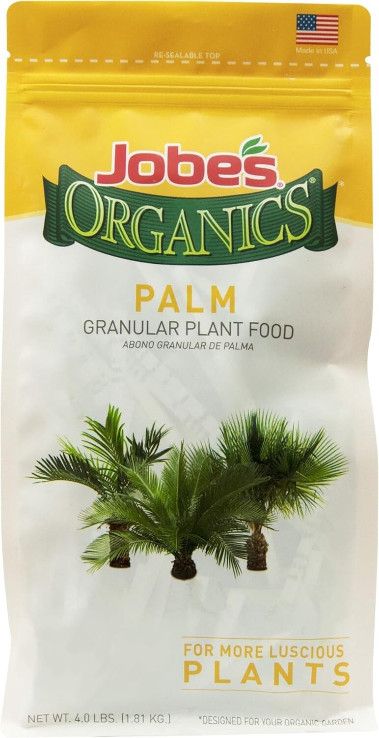 4 lbs Jobe’s Organic Palm Fertilizer – Easy Application, Lush Growth Solution