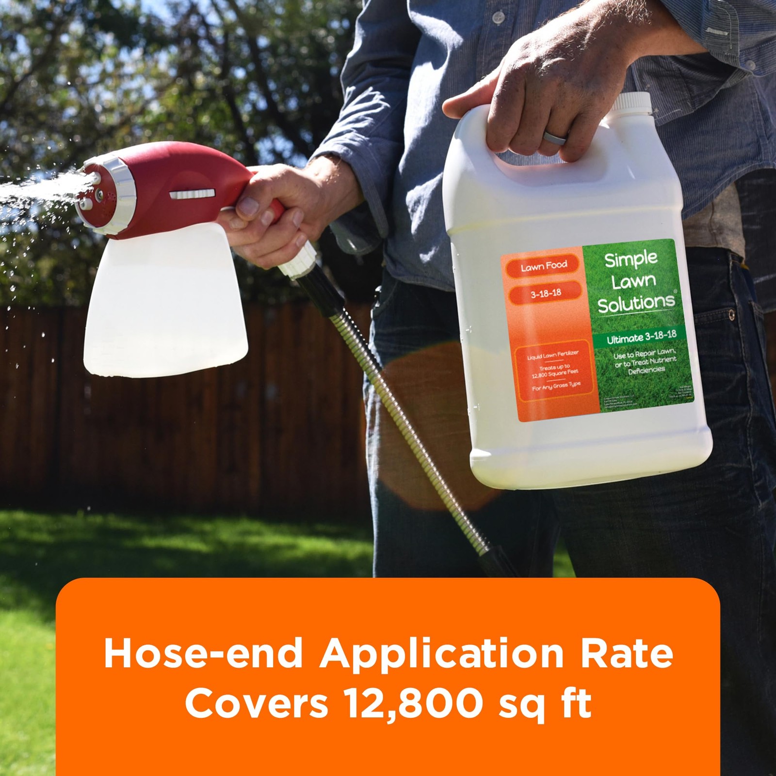 Ultimate 3-18-18 Lawn Food Liquid Fertilizer- Easy to Use Concentrated Spray-