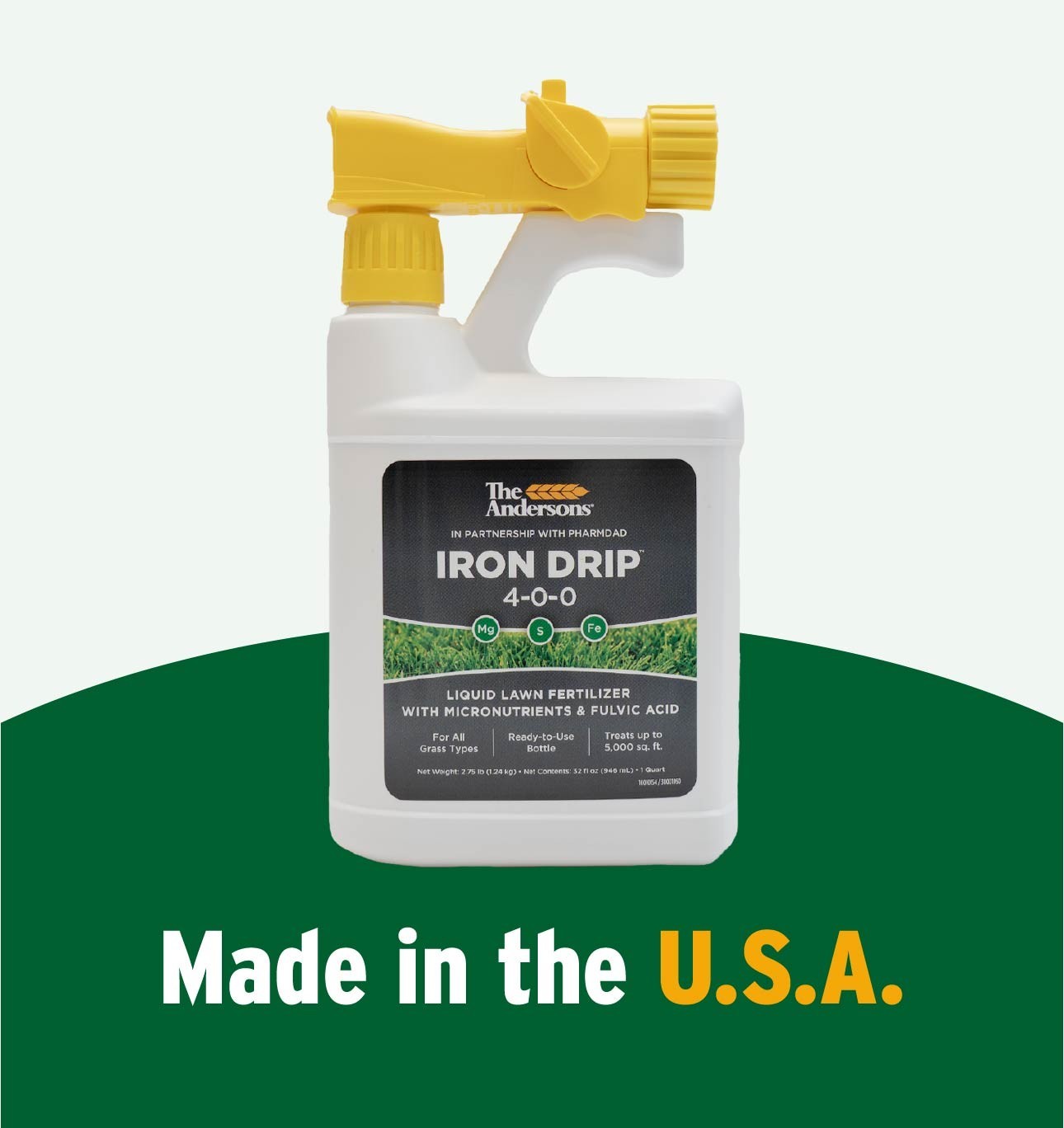The Andersons Iron Drip 4-0-0 Liquid Lawn Fertilizer with Micronutrients and Ful
