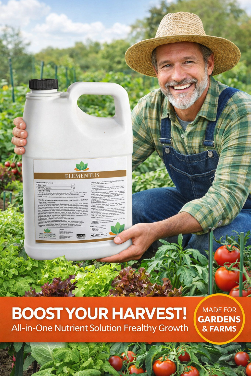 ELEMENTUS, Multi Mineral FERTILIZER, Zinc. Magnesium, Iron, Manganese, Boron