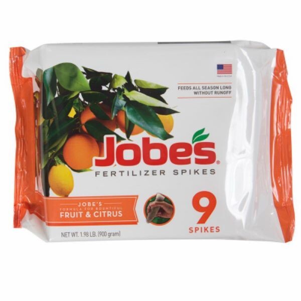 Jobe’s 01312 9-Count Pack of Fruit & Citrus Fertilizer Plant Food Spikes