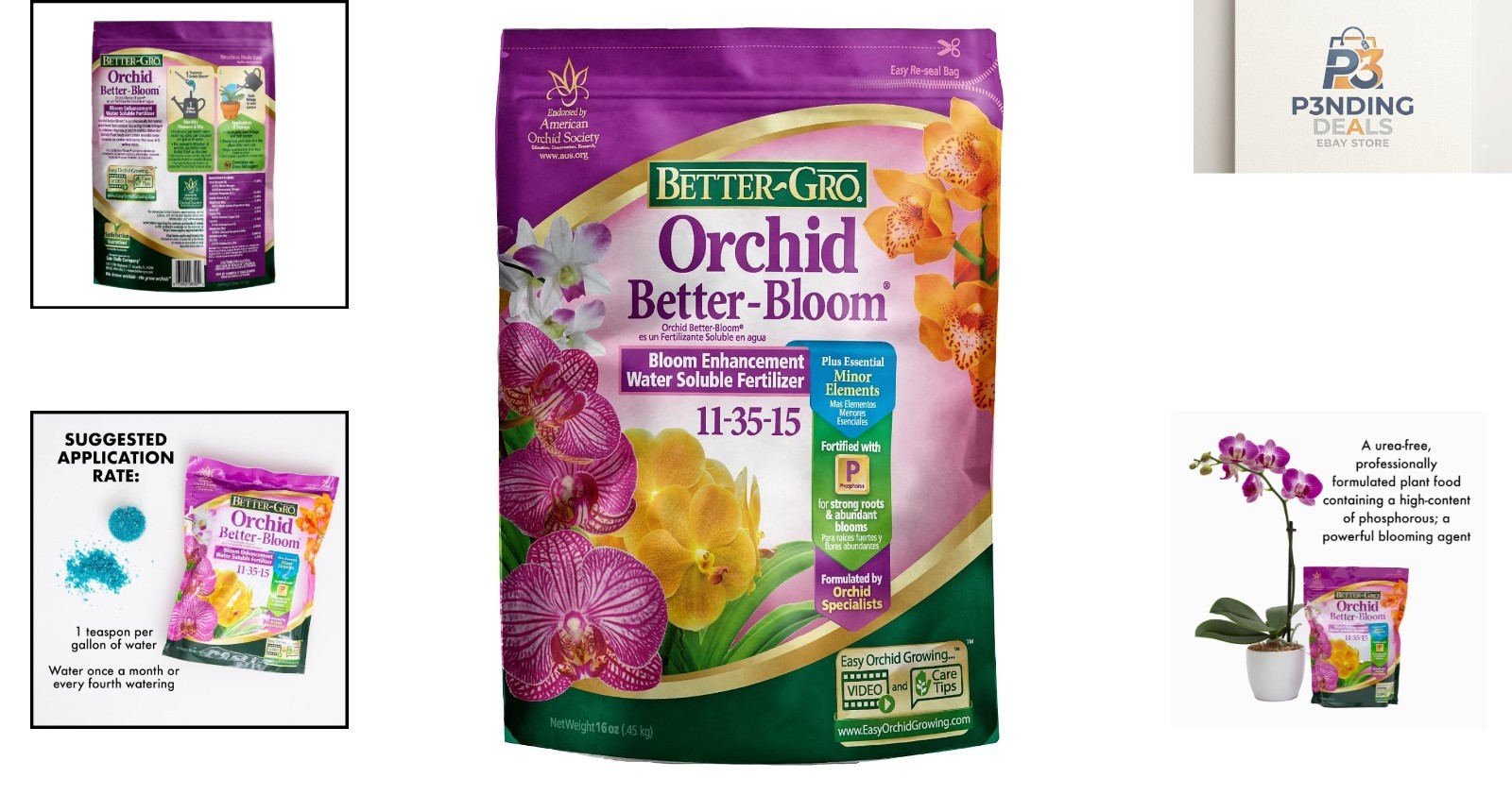 16 oz Better Bloom Orchid Fertilizer – High Phosphorus for Maximum Color & Size