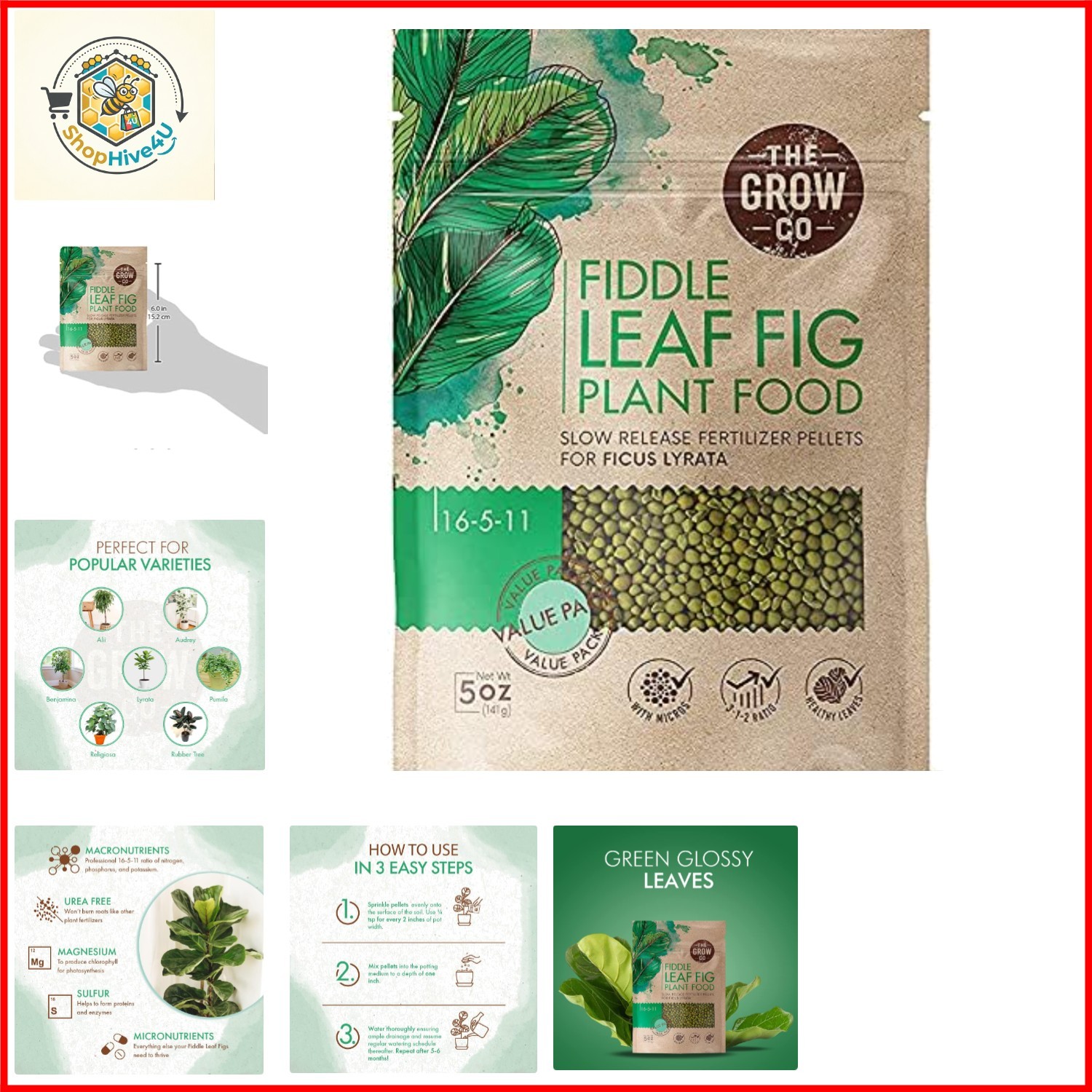 Fiddle Leaf Fig Tree Plant Food – Slow Release Fertilizer Pellets for Potted …