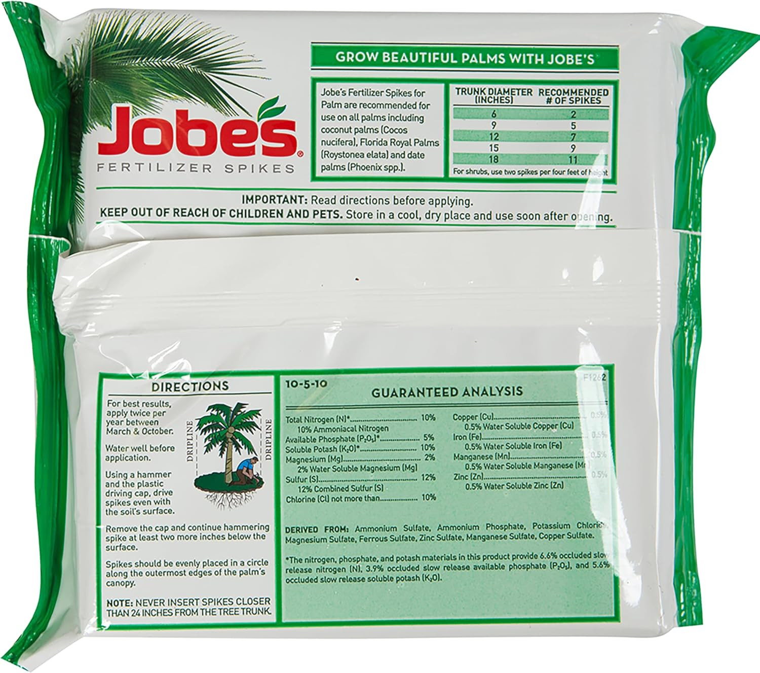 Jobe’S Palm Fertilizer Spikes, Easy Plant Care Fertilizer for Palm Trees and Pla