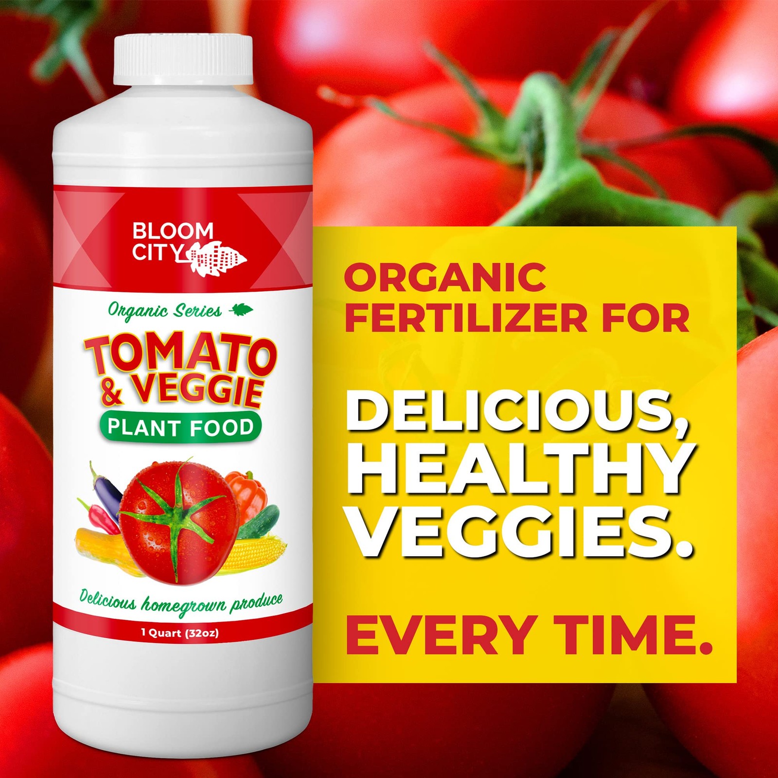 Tomato & Veggie Plant Food for Delicious Homegrown Produce, Quart (32 oz)