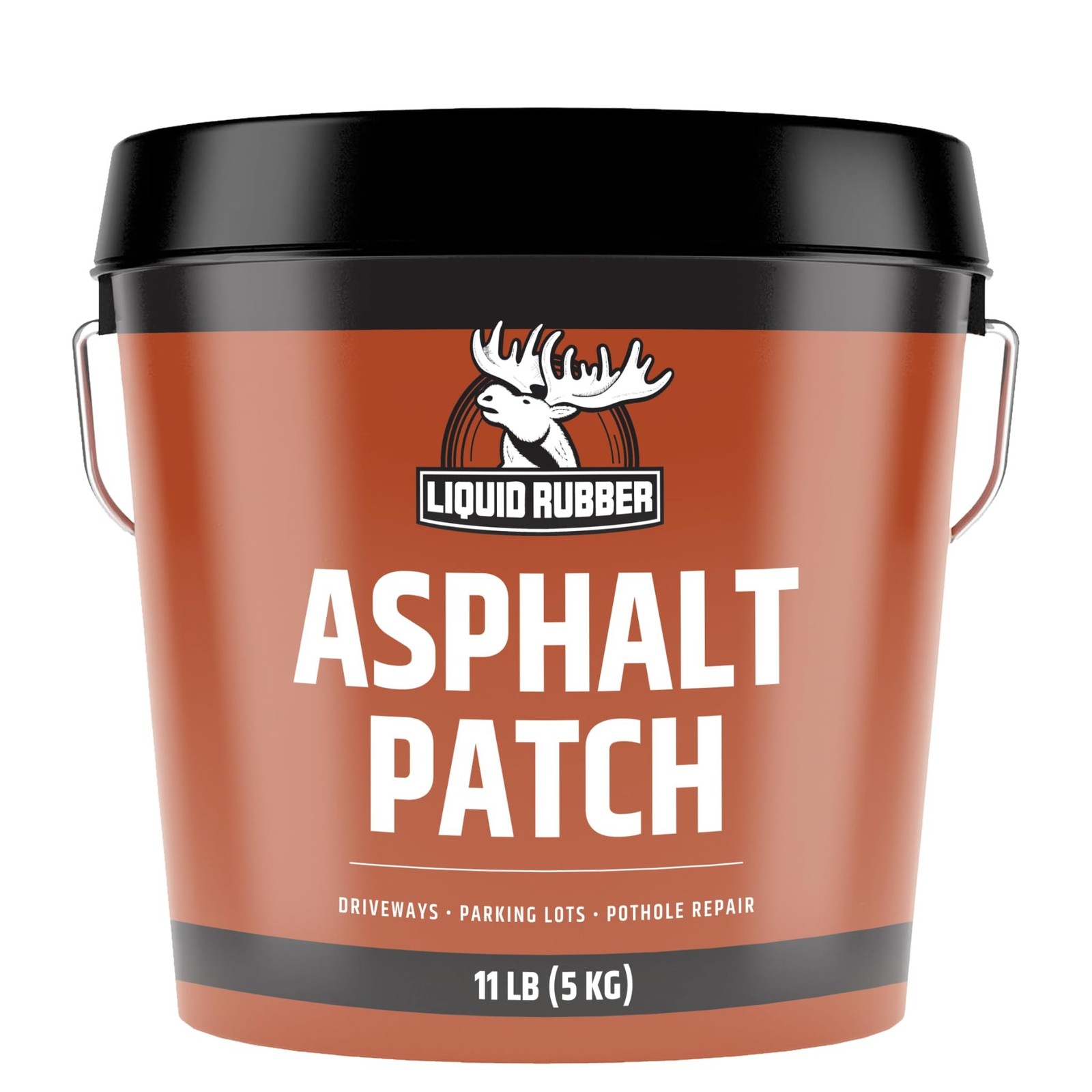 Liquid Rubber Asphalt Patch – 11lb Pail Ready-to-Use Pothole Repair for Dr