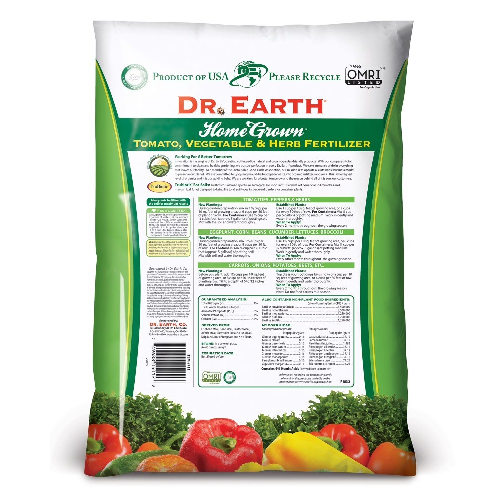Organic Natural Tomato and Vegetable Fertilizer 4-6-3 Plant Food for Home Garden