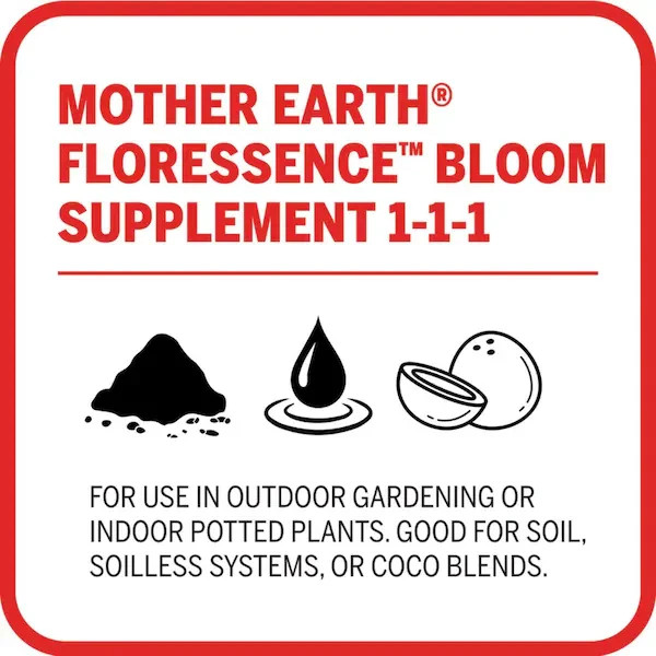 Mother Earth Organic Floressence Bloom Plants Supplement Flowering Fruit 1 PT