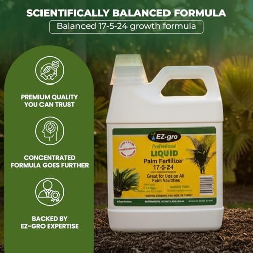 EZ-GRO 17-5-24 Palm Tree Fertilizer Liquid Plant Food – Perfect for Indoor & …
