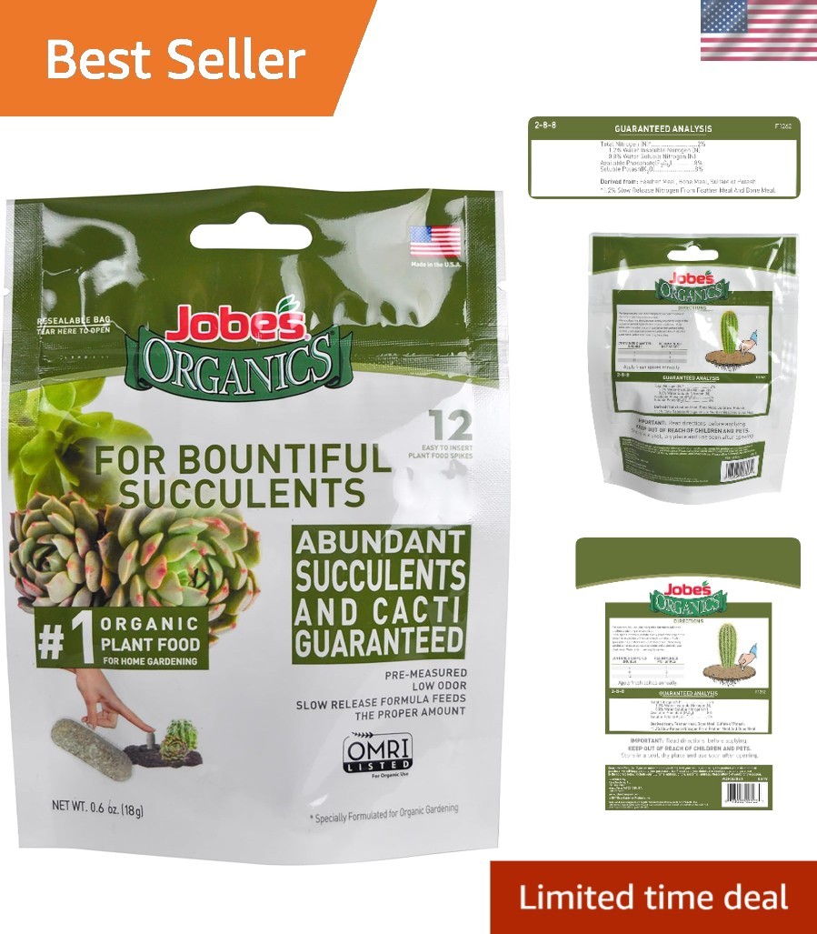 OMRI Listed Succulent Fertilizer Spikes – Perfect for Cactus and Aloe Vera