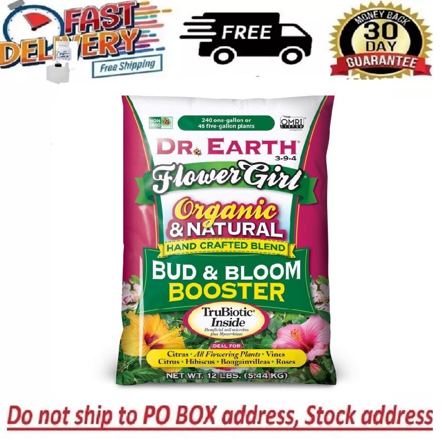 Dr. Earth, Premium Plant Food Promotes Superior Buds and Blooms Fertilizer 12 Lb