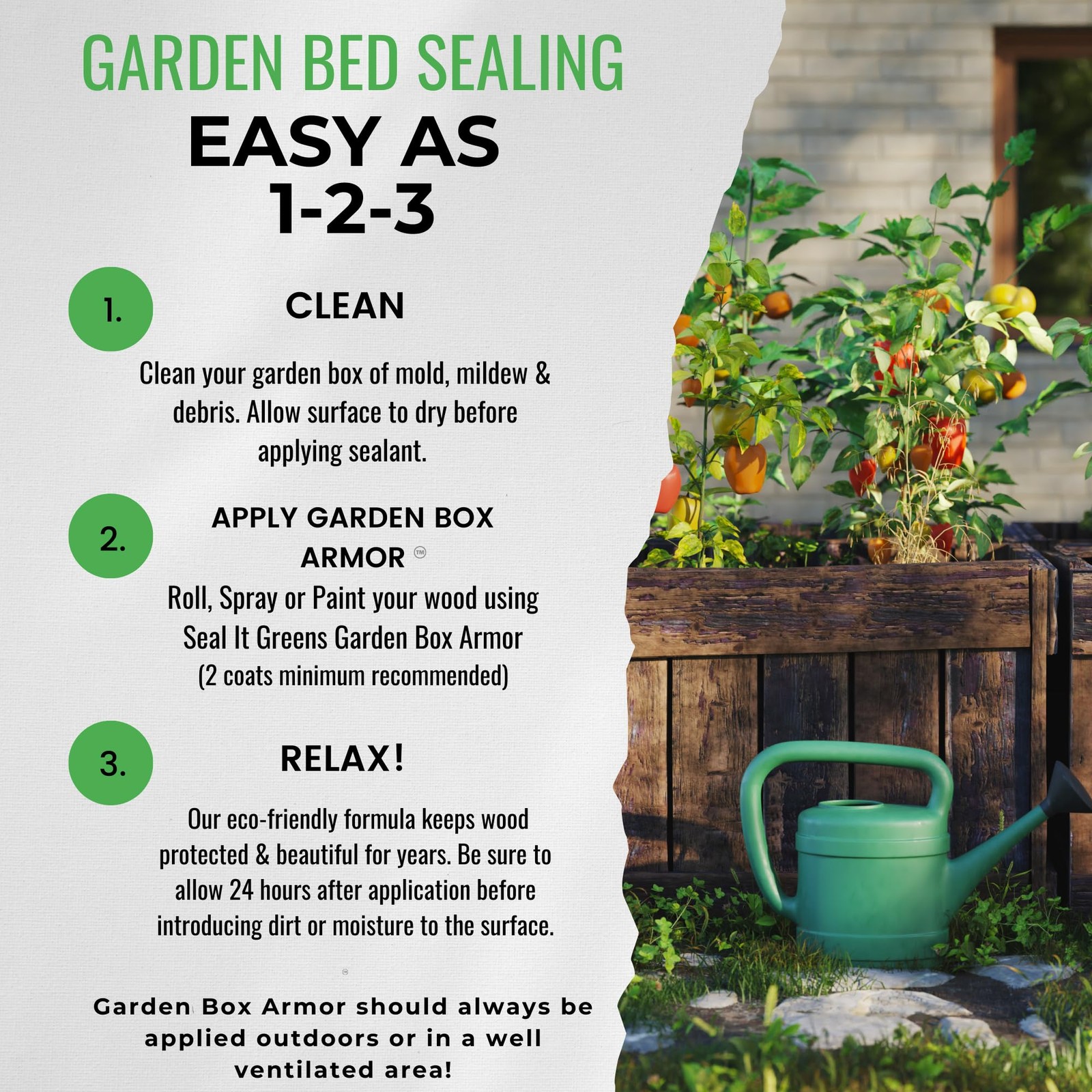 Garden Box Sealer | FDA Food Contact Safe Plant-Based Wood Sealant for Raised…