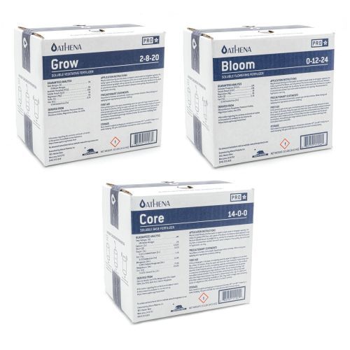 Athena Pro Line Powdered Nutrient Set Grow, Core, Bloom (1 EACH 2lbs POUCH)