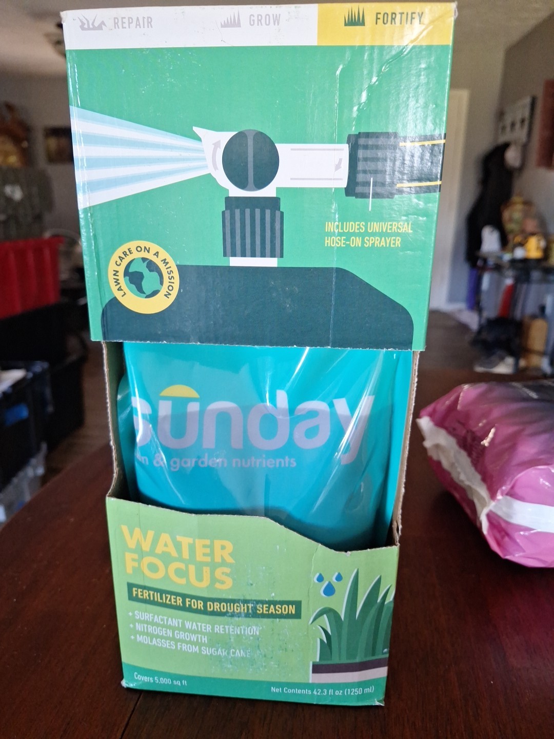 Sunday Water Focus Lawn Fertilizer, 42.3 Fl. Oz., Covers 5,000 Sq. Ft.