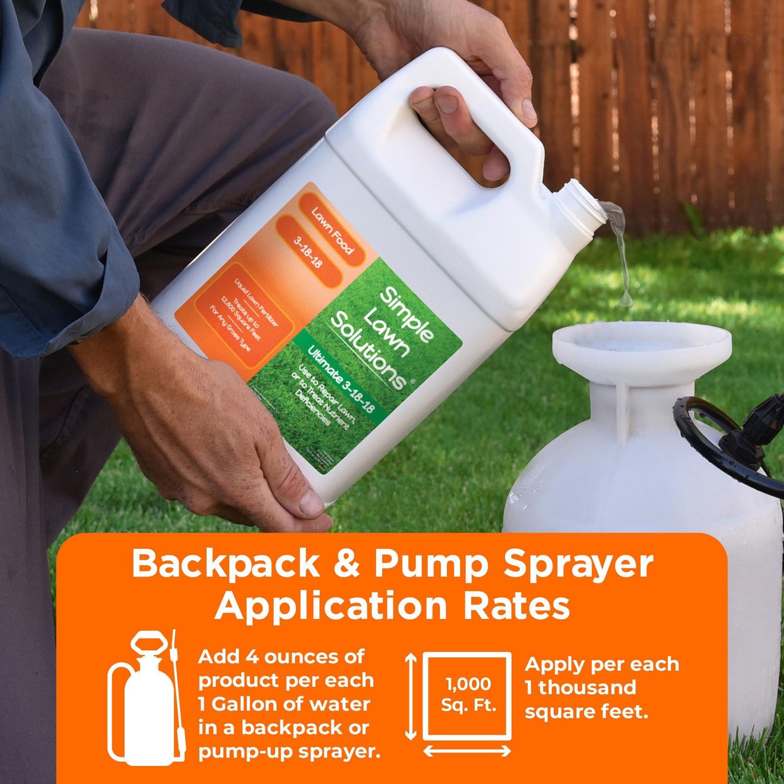 Ultimate 3-18-18 Lawn Food Liquid Fertilizer- Easy to Use Concentrated Spray-