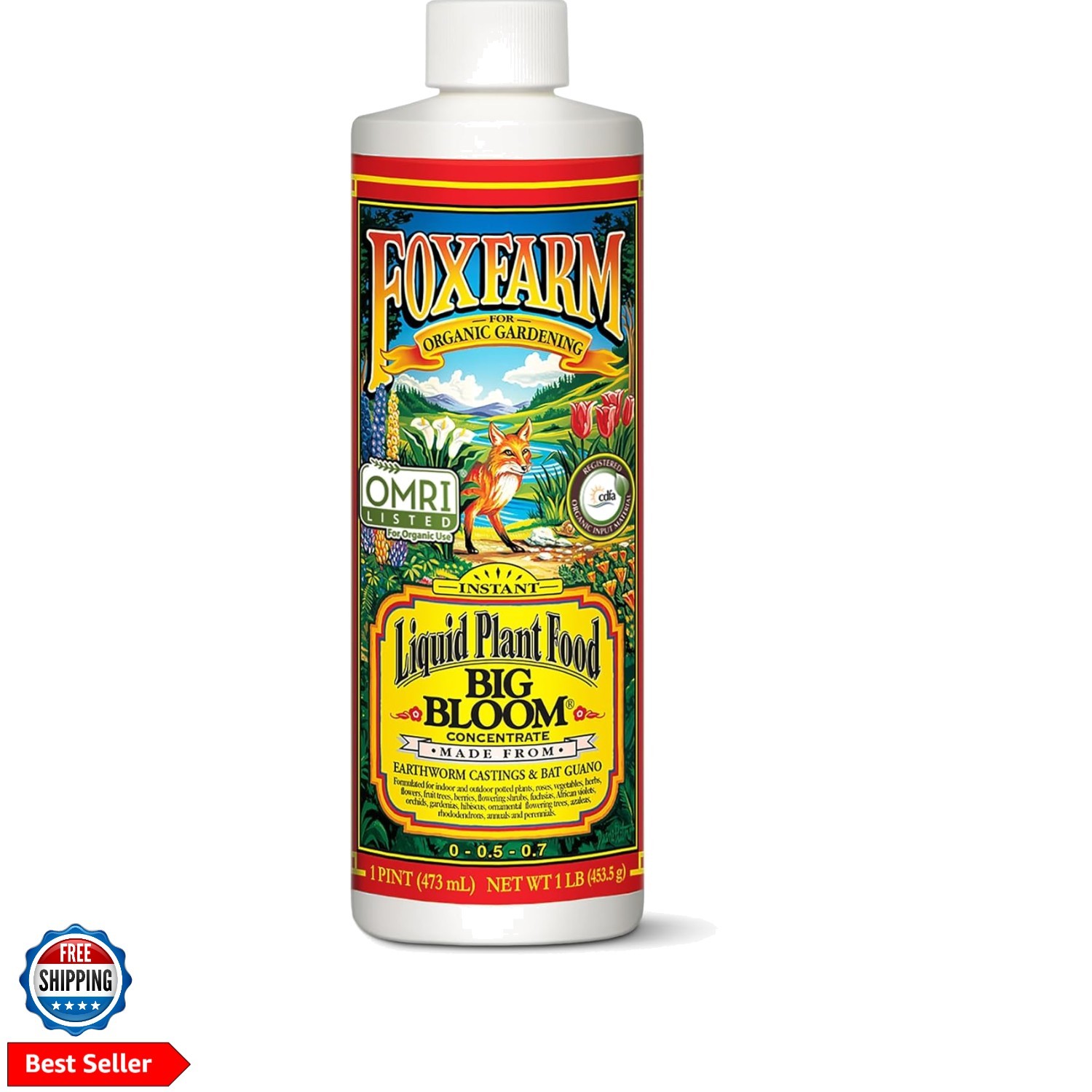Fox Farm Big Bloom Liquid Plant Food – Organic Bloom Fertilizer for Flowering…