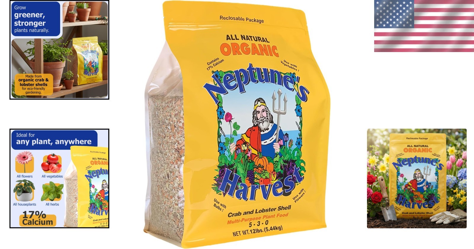 Organic Crab & Lobster Shell Plant Food – 12 LB for Vibrant Gardens & Vegetables