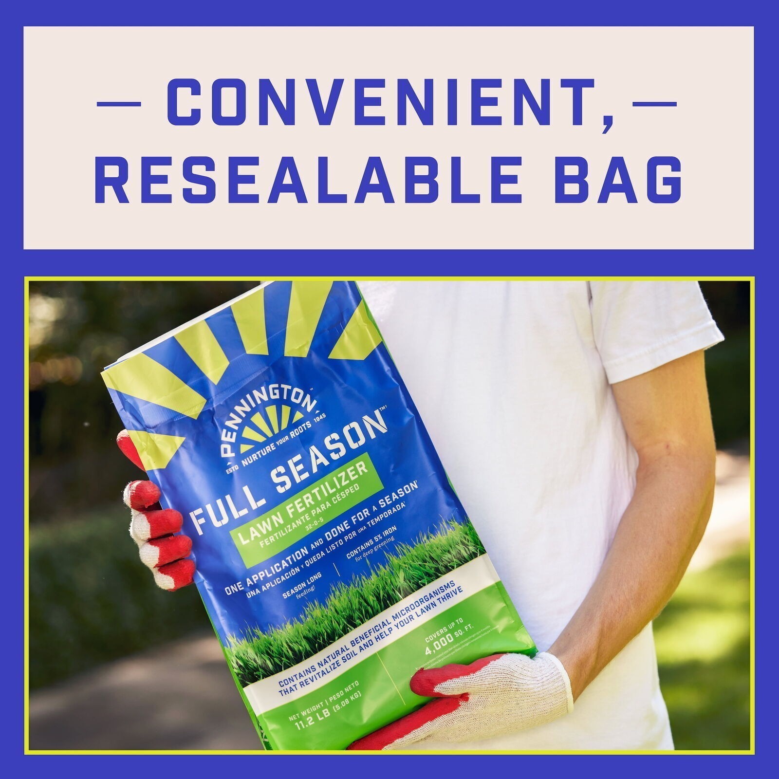 Full Season Lawn Food Fertilizer All Grass Types Escue Bluegrass Plant Nutrients
