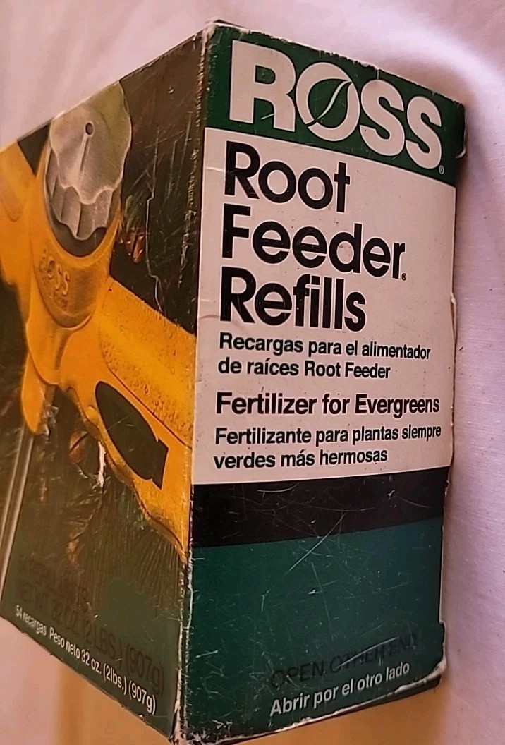 Ross Root Feeder Refills 10-20-20 Box 54 Units For Evergreens 2 lb Acid Loving