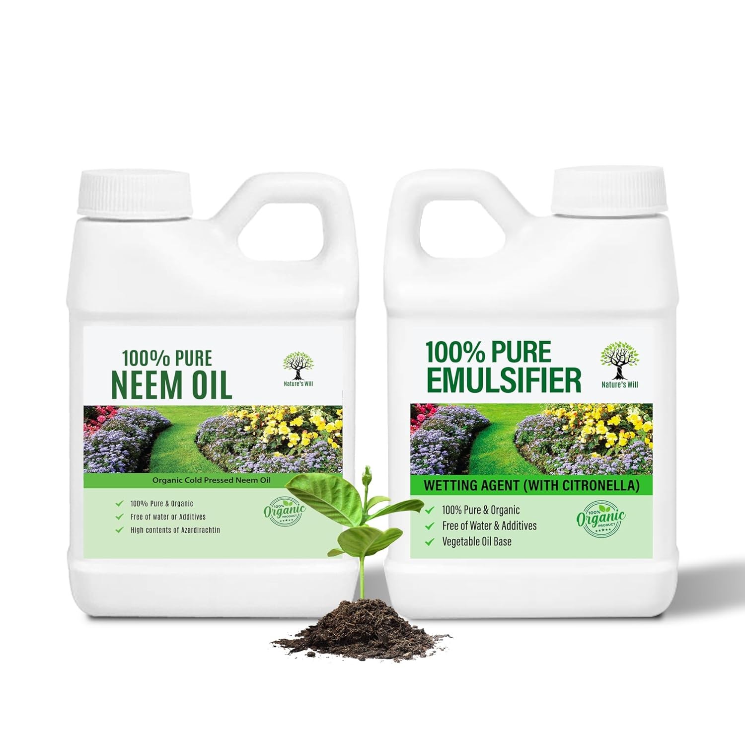 Nature’s Will Combo Pack | Organic Emulsifier with Citronella & Neem Oil