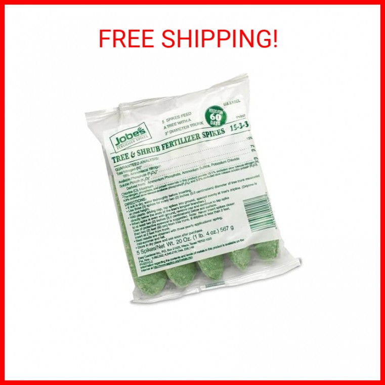 Jobe’s Slow Release Tree and Shrub Fertilizer Spikes, Easy Plant Care for Oak, M