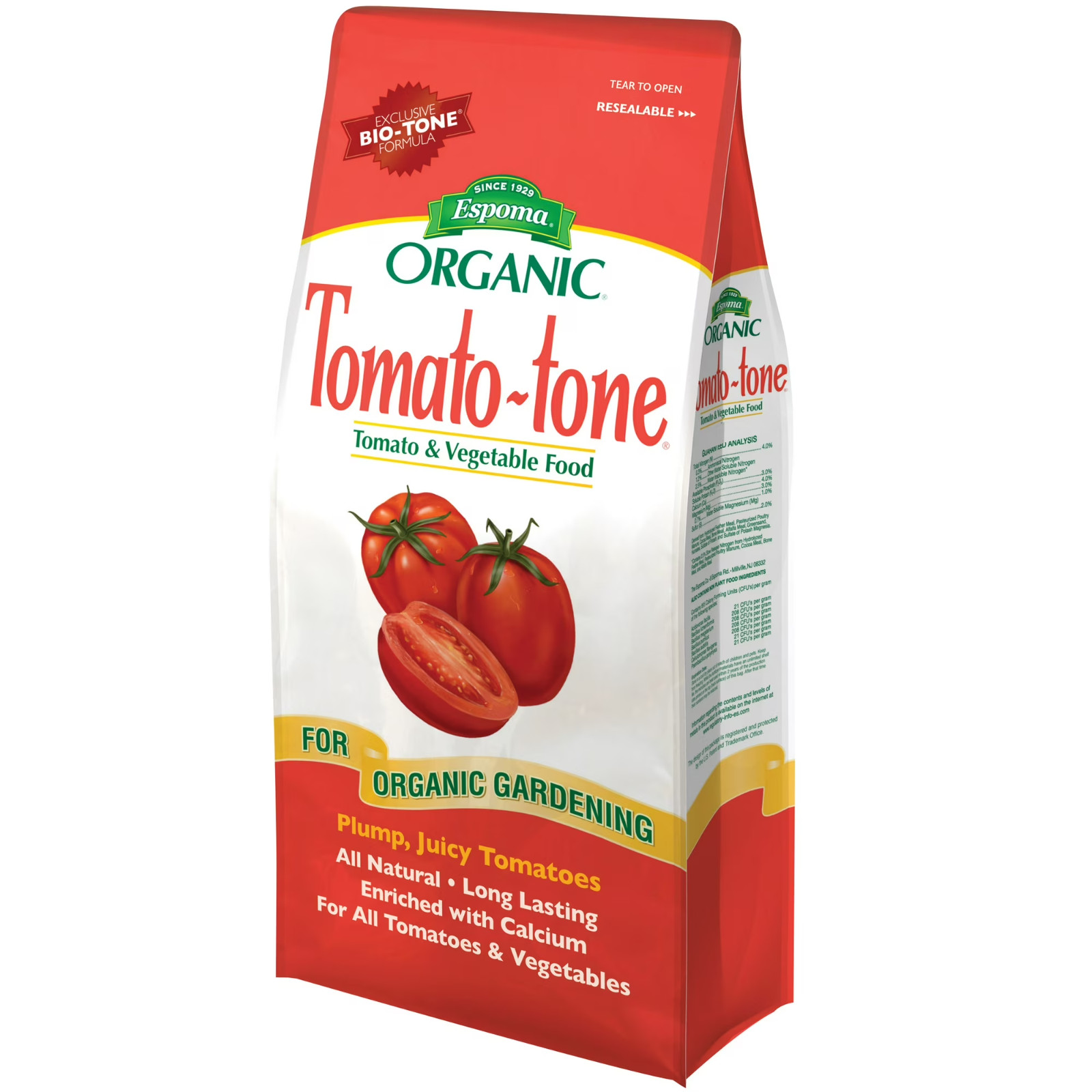 Espoma Organic Tomato-tone 3-4-6 Fertilizer for Tomatoes and Vegetables, 18 lb