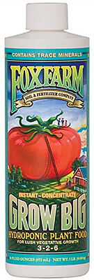 Grow Big Hydro Liquid Plant Food Concentrate, 1-Pt.