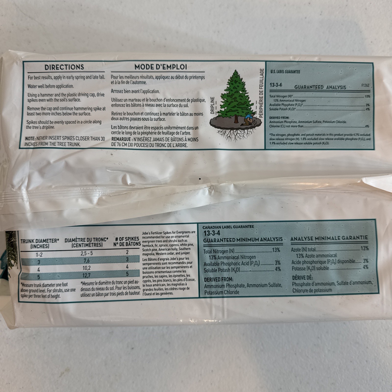 Jobes Fertilizer Spikes 15 Spikes Each Evergreen And Trees And Shrubs Lot Of 2