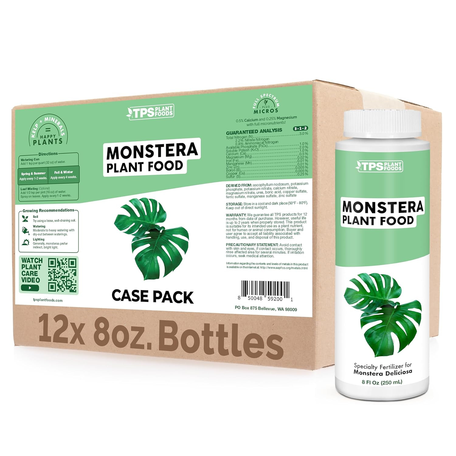 TPS Nutrients Monstera Plant Food for Monsteras Tropical Plant Liquid Fertilizer