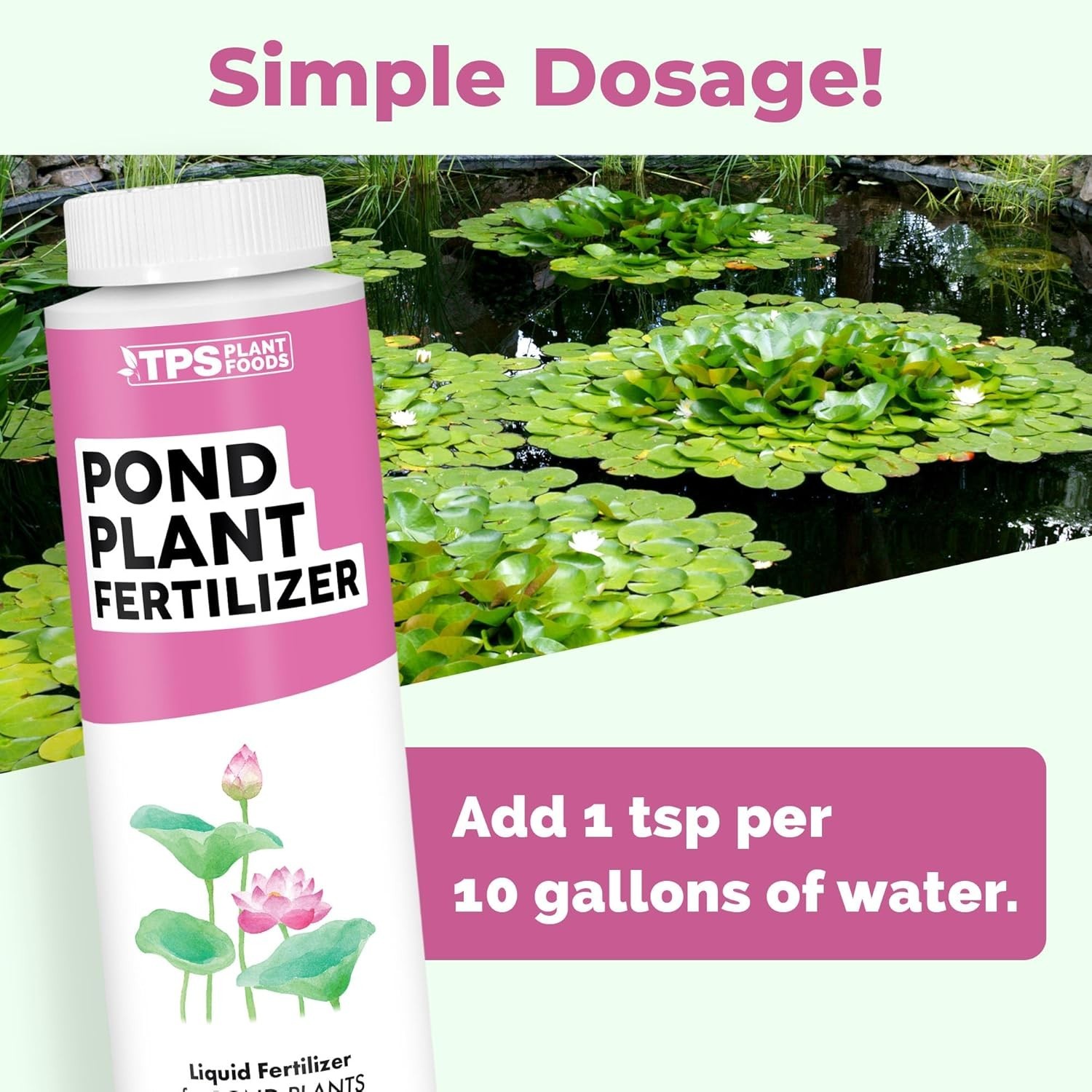 Pond Plant Fertilizer – Liquid Plant Food Healthy Aquatic Growth Stronger Roots