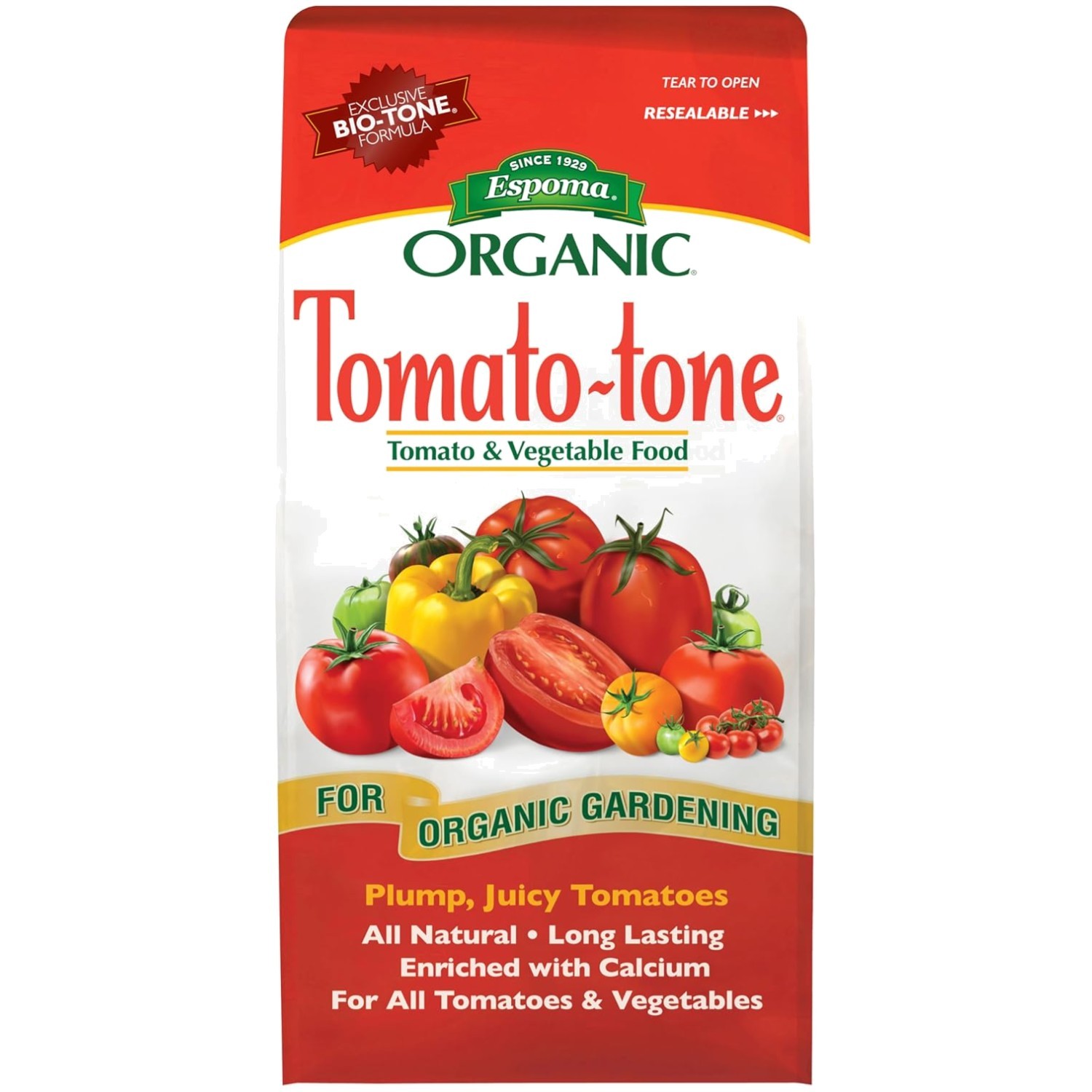 Grow Juicy Tomatoes & Vegetables with Organic Tomato-Tone 3-4-6 Fertilizer, 4 lb