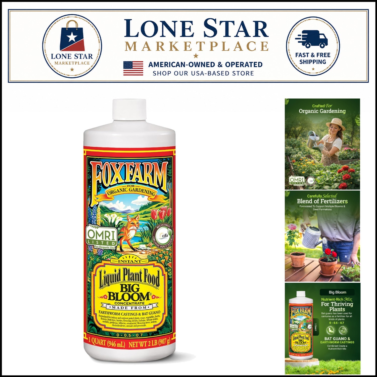 Fox Farm Big Bloom Liquid Plant Food – Organic Fertilizer for Vibrant Flowers