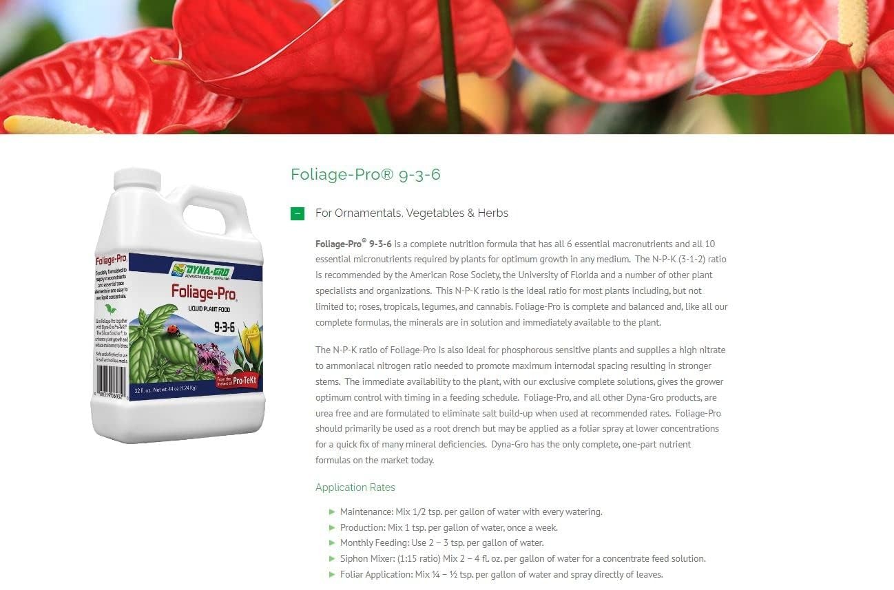 FoliagePro Nutrient 1 Qt for Healthy Plants and Vibrant Growth