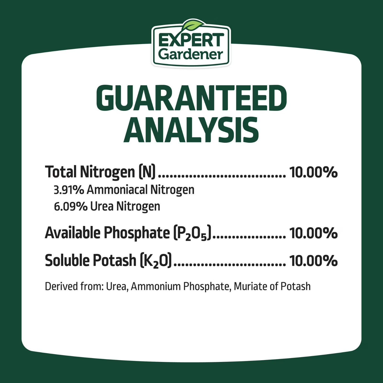 Expert Gardener All Purpose Plant Food Fertilizer 10-10-10 Formula 40 lb Bag New