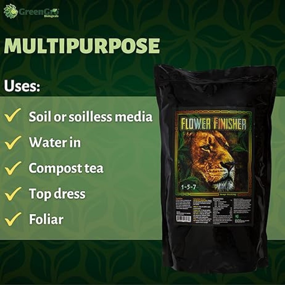 Flower Finisher Fertilizer for Final Stages of Flower Growth 5 lbs by GreenGro