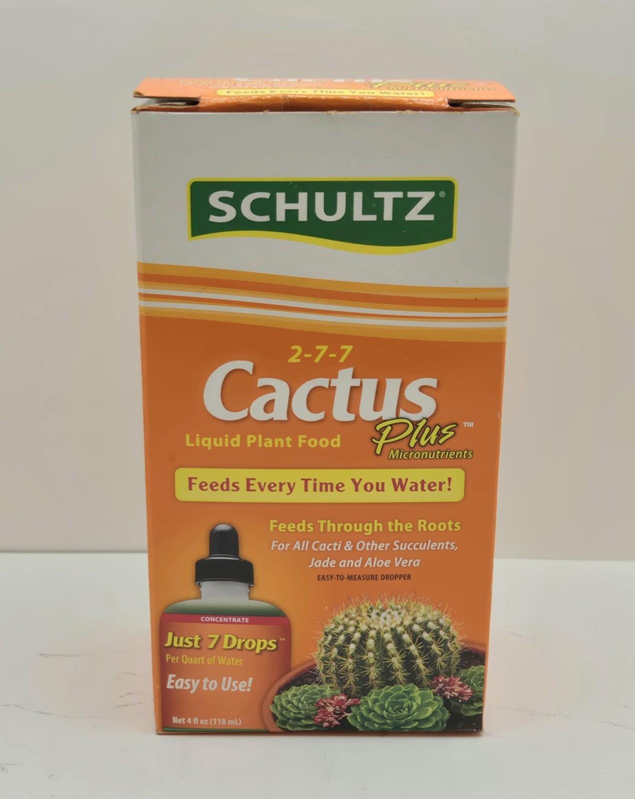 Schultz Cactus Plus 2-7-7 liquid Plant Food 4-Ounce/OPEN BOX-Keeps Indefinitely